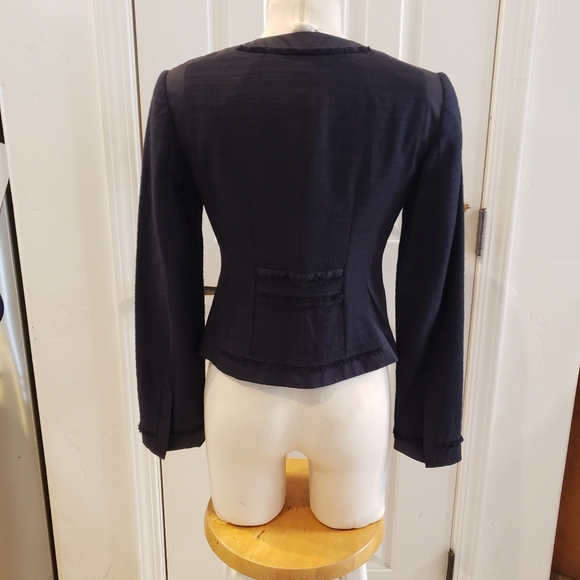 Ann Taylor Elegant Midnight Blue Women's Jacket - Picture 6 of 13